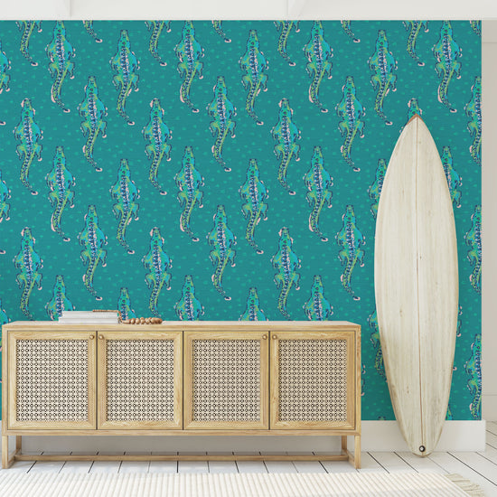 Grasscloth wallpaper Natural Textured Eco-Friendly Non-toxic High-quality  Sustainable Interior Design Bold Custom Tailor-made Retro chic Grand millennial Maximalism  Traditional Dopamine decor Tropical Jungle Coastal Garden Seaside Seashore Waterfront Vacation home styling Retreat Relaxed beach vibes Beach cottage Shoreline Oceanfront Nautical Cabana preppy animal florida gator vertical stripe '90s teal green neon pastel kids playroom