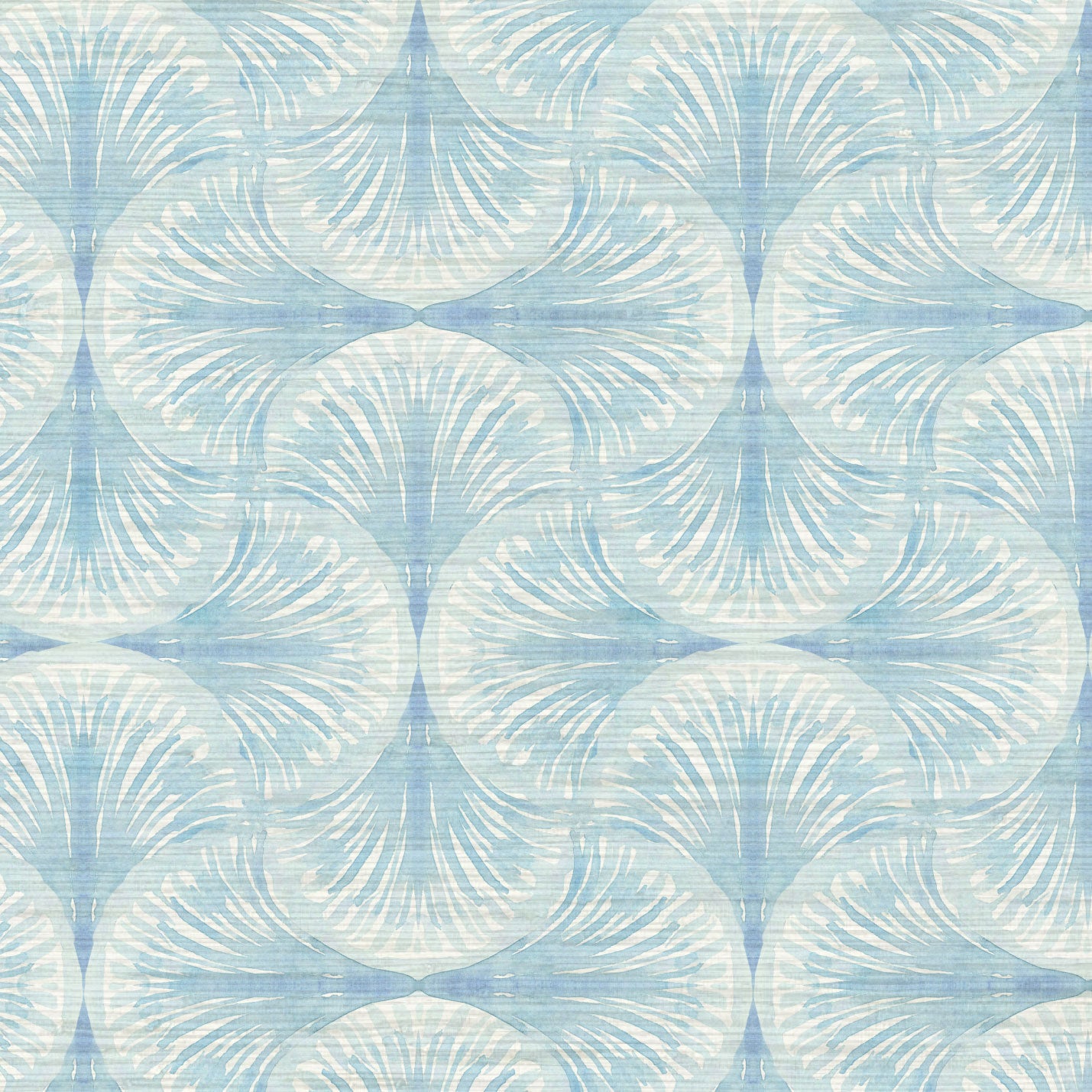 South Beach Wallpaper in Blue Sky Baby by Little Blue Designs