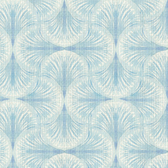 South Beach Wallpaper in Blue Sky Baby by Little Blue Designs