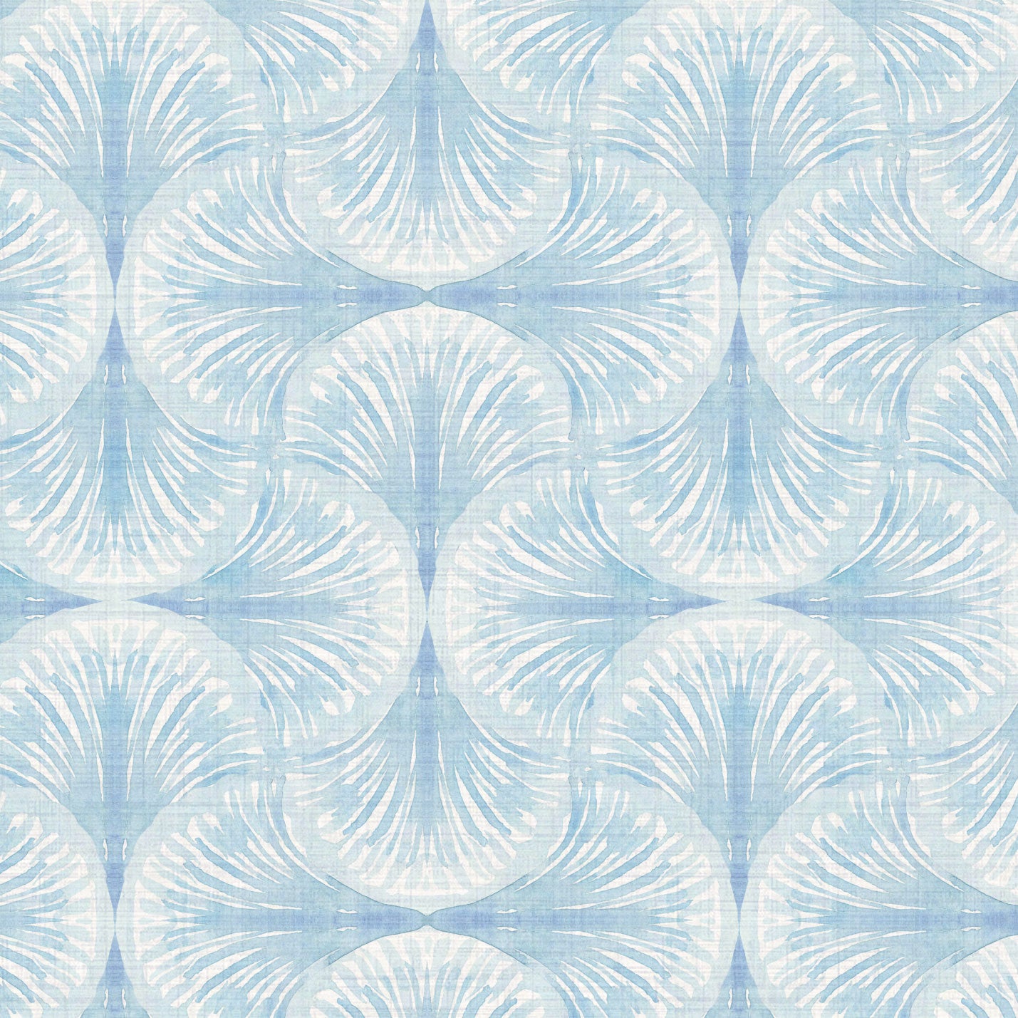 South Beach Textured Performance Vinyl Wallpaper in Blue Sky Baby by Little Blue Designs