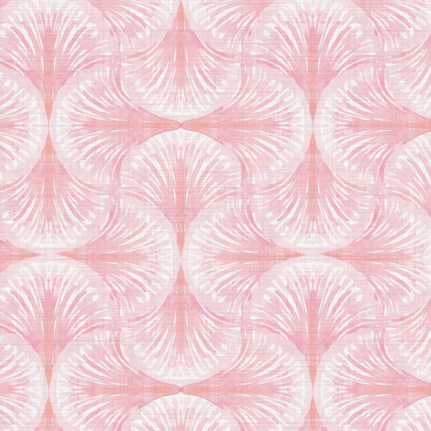 South Beach Textured Performance Vinyl Wallpaper in Coral Is Calling by Little Blue Designs