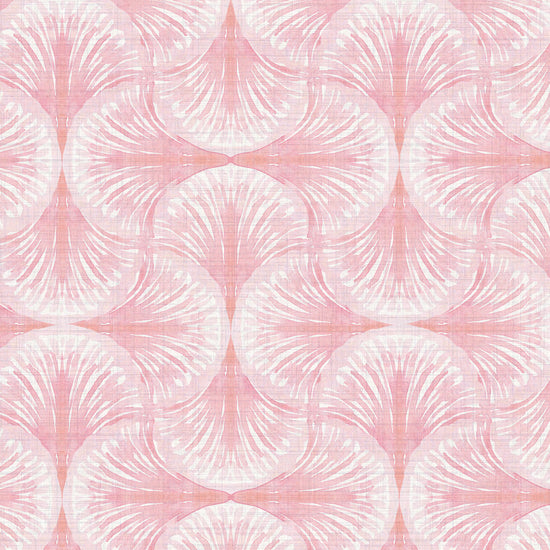 South Beach Textured Performance Vinyl Wallpaper in Coral Is Calling by Little Blue Designs