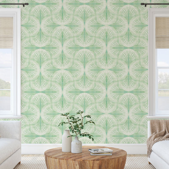 South Beach Wallpaper in Greener Grass by Little Blue Designs