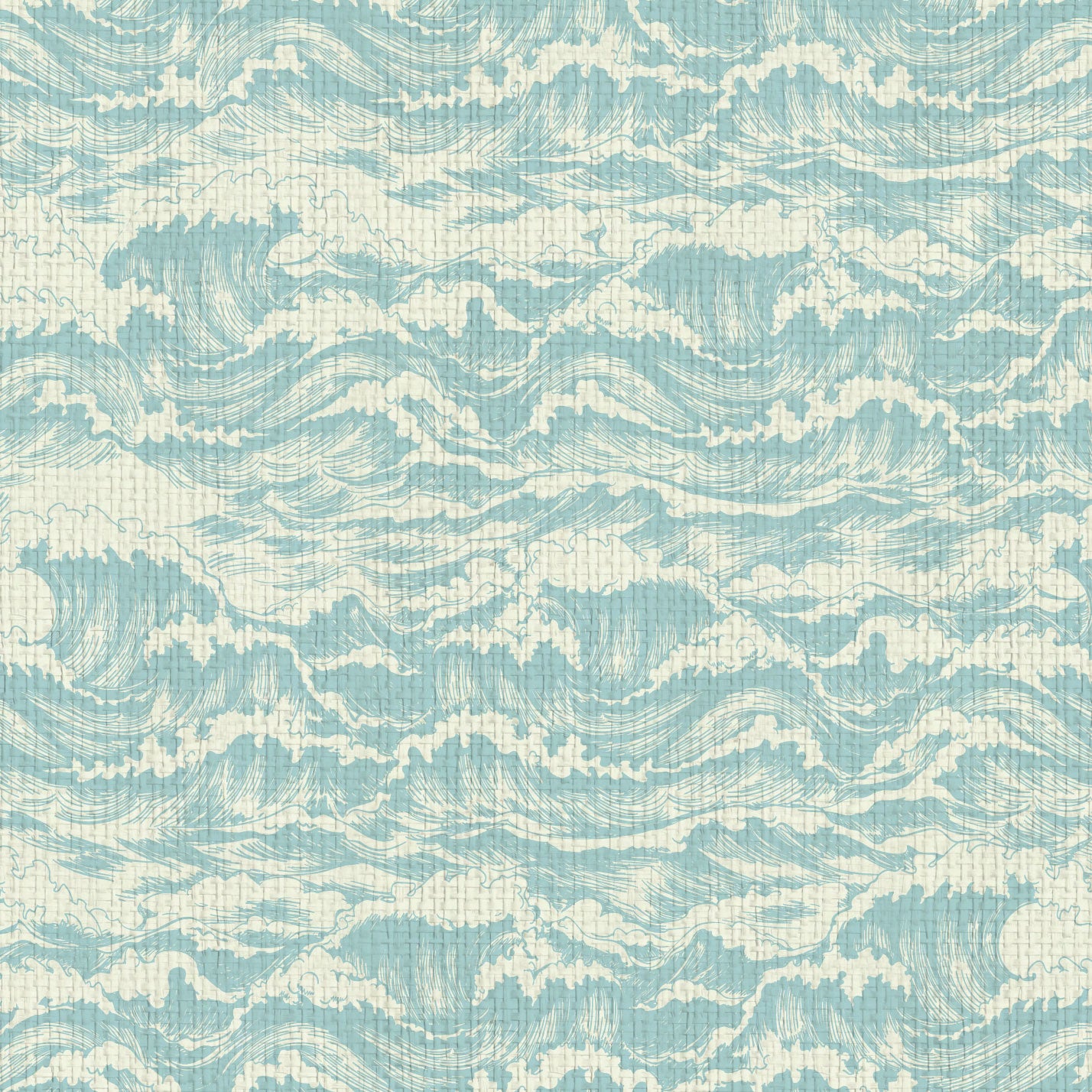 wallpaper Natural Textured Eco-Friendly Non-toxic High-quality  Sustainable Interior Design Bold Custom Tailor-made Retro chic Seaside Coastal Seashore Waterfront Vacation home styling Retreat Relaxed beach vibes Beach cottage Shoreline Oceanfront Nautical Cabana ocean waves water surf blue teal light blues paperweave paper weave