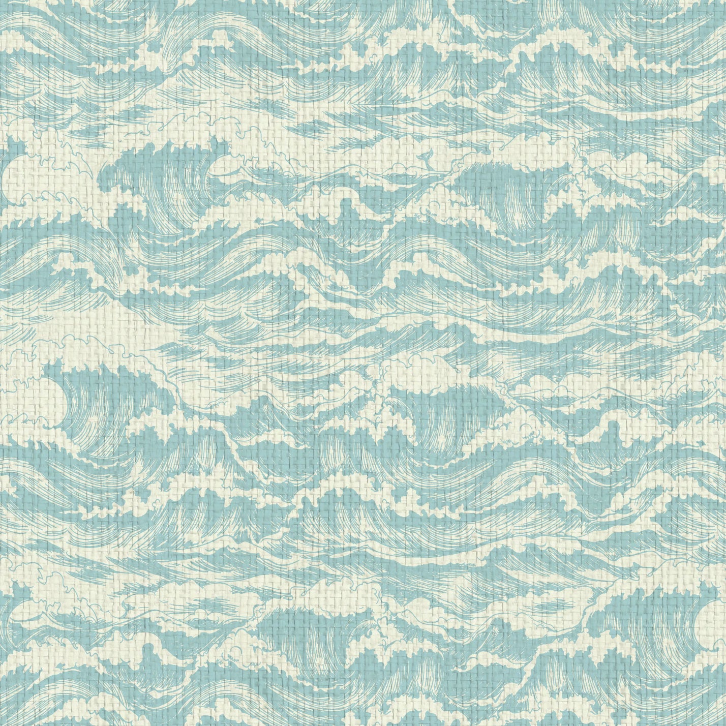 wallpaper Natural Textured Eco-Friendly Non-toxic High-quality  Sustainable Interior Design Bold Custom Tailor-made Retro chic Seaside Coastal Seashore Waterfront Vacation home styling Retreat Relaxed beach vibes Beach cottage Shoreline Oceanfront Nautical Cabana ocean waves water surf blue teal light blues paperweave paper weave