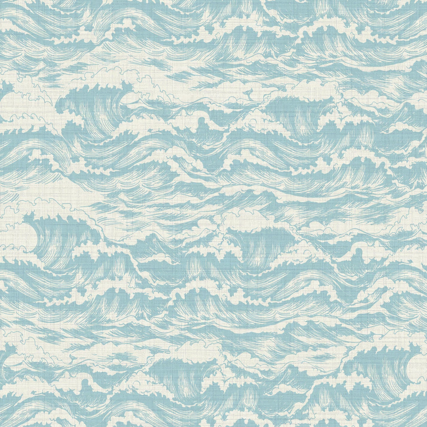 Splish Splash Ocean Waves Textured Performance Vinyl Wallpaper in Billy's Ocean