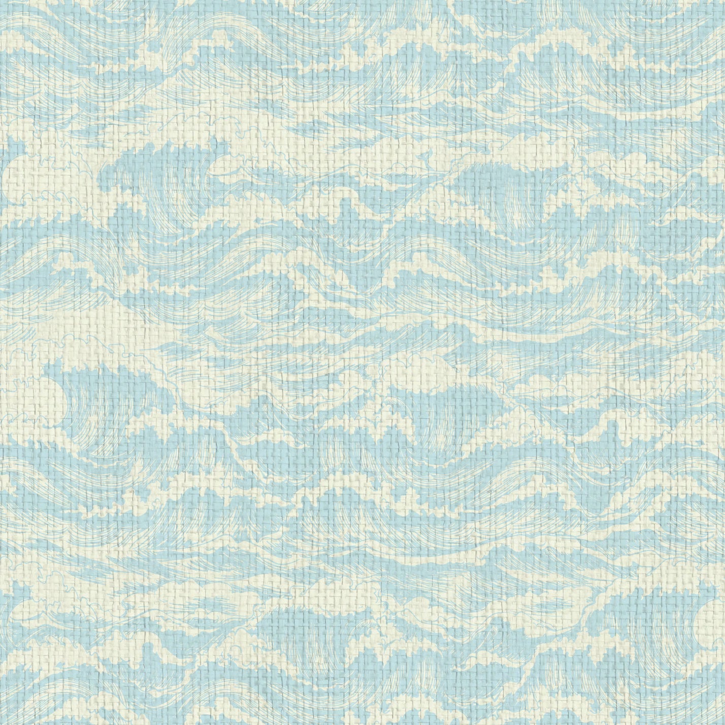 wallpaper Natural Textured Eco-Friendly Non-toxic High-quality  Sustainable Interior Design Bold Custom Tailor-made Retro chic Seaside Coastal Seashore Waterfront Vacation home styling Retreat Relaxed beach vibes Beach cottage Shoreline Oceanfront Nautical Cabana ocean waves water surf blue teal light blue paperweave paper weave