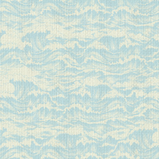 wallpaper Natural Textured Eco-Friendly Non-toxic High-quality  Sustainable Interior Design Bold Custom Tailor-made Retro chic Seaside Coastal Seashore Waterfront Vacation home styling Retreat Relaxed beach vibes Beach cottage Shoreline Oceanfront Nautical Cabana ocean waves water surf blue teal light blue paperweave paper weave