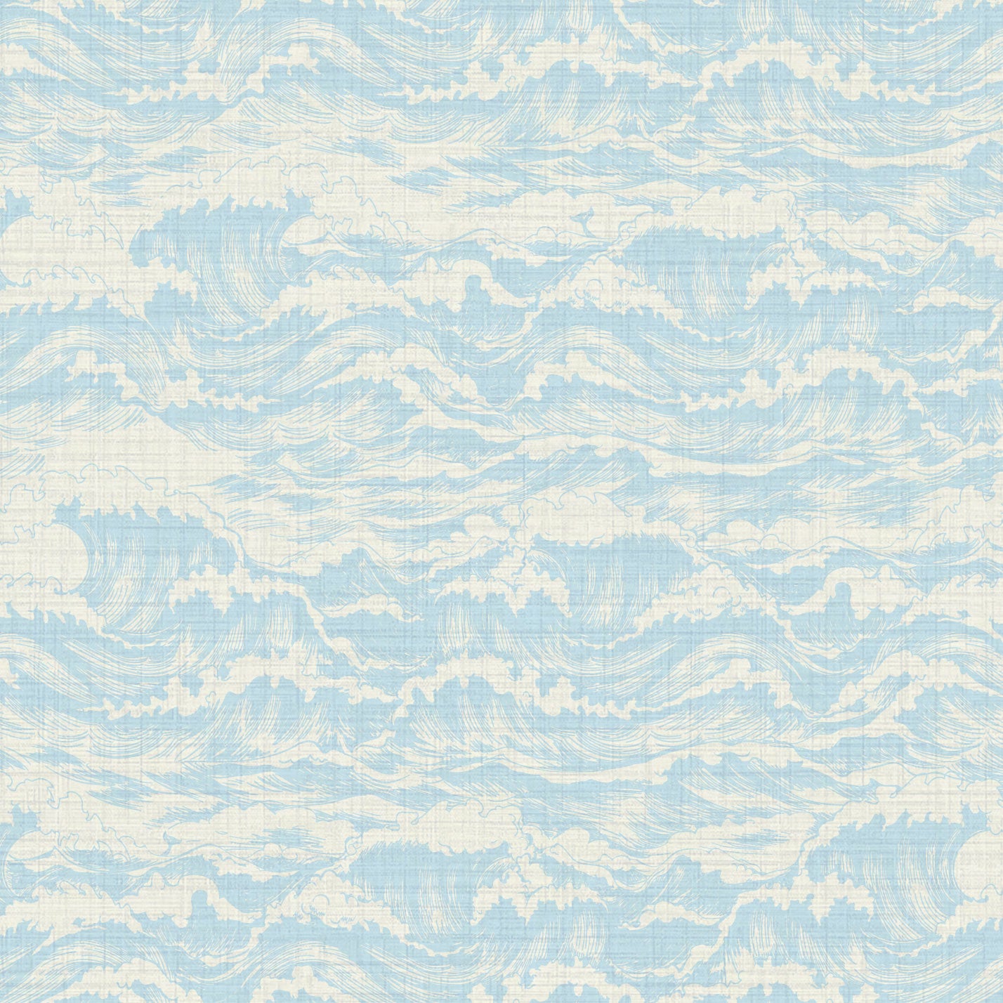 Splish Splash Waves Textured Performance Vinyl Wallpaper in Ocean Waves