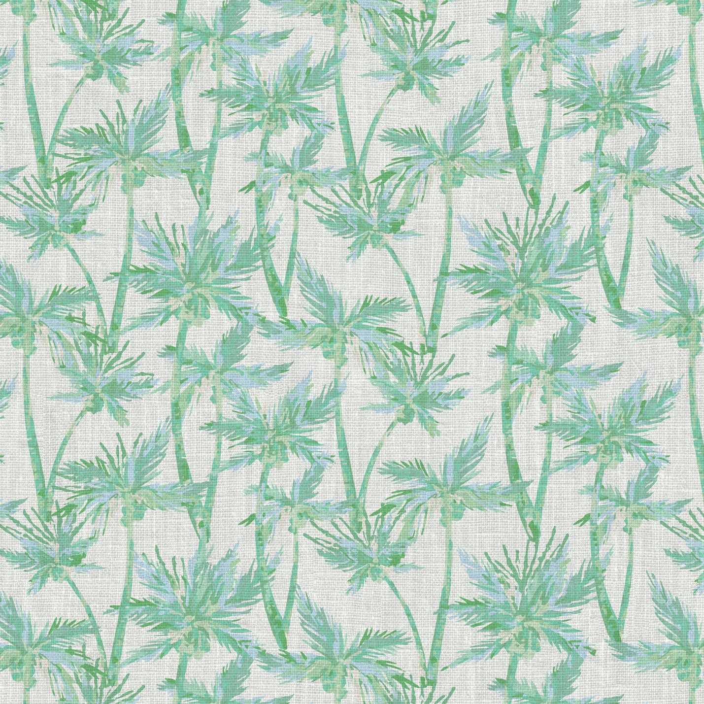 wallpaper Natural Textured Eco-Friendly Non-toxic High-quality Sustainable Interior Design Bold Custom Tailor-made Retro chic Tropical Jungle Coastal Garden Seaside Coastal Seashore Waterfront Vacation home styling Retreat Relaxed beach vibes Beach cottage Shoreline Oceanfront nature palm tree palms tonal cream off-white beige green jungle mint sage linen