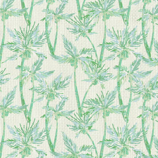 wallpaper Natural Textured Eco-Friendly Non-toxic High-quality Sustainable Interior Design Bold Custom Tailor-made Retro chic Tropical Jungle Coastal Garden Seaside Coastal Seashore Waterfront Vacation home styling Retreat Relaxed beach vibes Beach cottage Shoreline Oceanfront nature palm tree palms tonal cream off-white beige green jungle mint sage paperweave paper weave