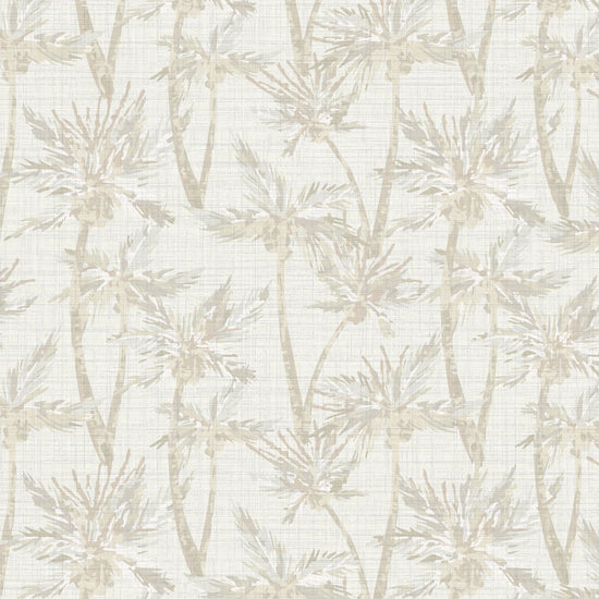 St. Elmo's Palm Trees Textured Performance Vinyl Wallpaper in Sand Castle Beige