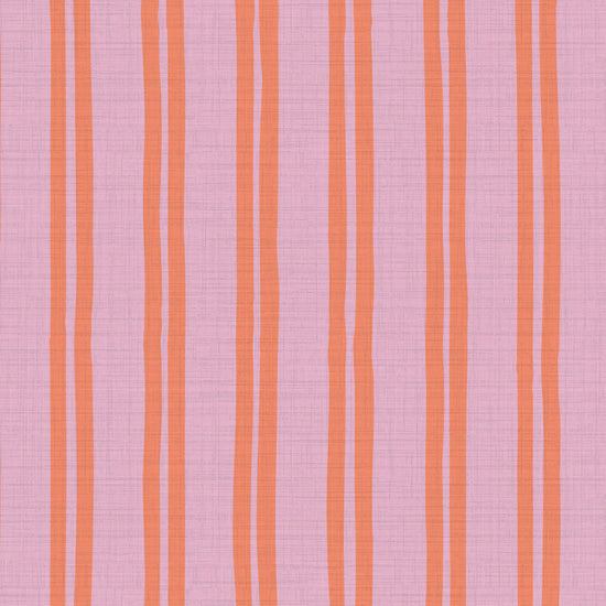 Stripe Stripe Baby Textured Performance Vinyl Wallpaper in Bubblegum Pink