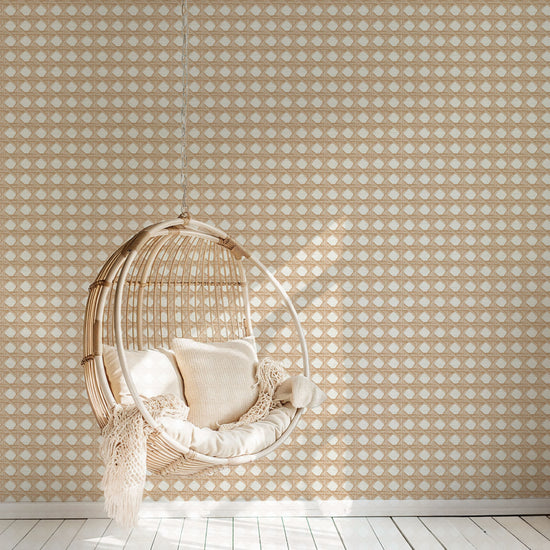 Sugar Cane Mini Wallpaper in Beach Please Beige by Little Blue Designs