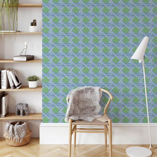 Sugar Cane Wallpaper in Out of The Blue by Little Blue Designs