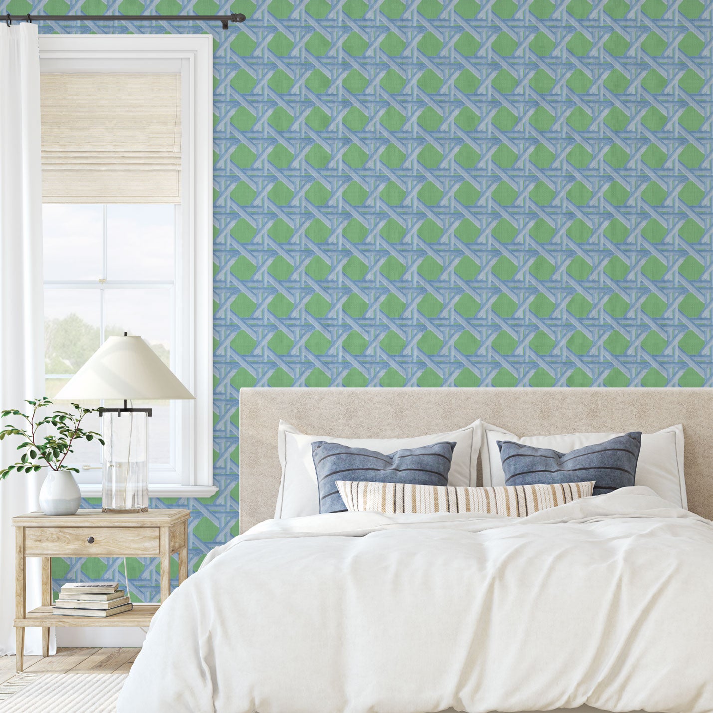 Sugar Cane Wallpaper in Out of The Blue by Little Blue Designs