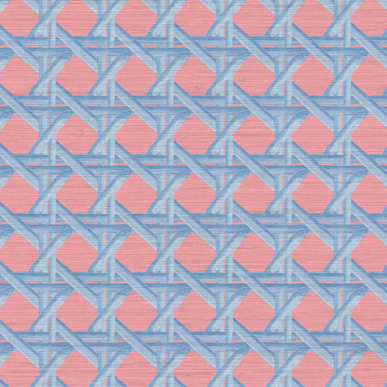 Sugar Cane Wallpaper in The Pinky Blues by Little Blue Designs