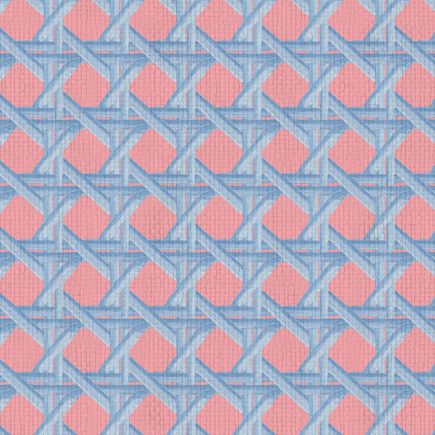 Sugar Cane Wallpaper in The Pinky Blues by Little Blue Designs