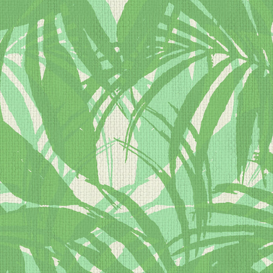 wallpaper oversize tropical leaf Natural Textured Eco-Friendly Non-toxic High-quality Sustainable practices Sustainability Interior Design Wall covering Bold retro chic custom jungle garden botanical Seaside Coastal Seashore Waterfront Vacation home styling Retreat Relaxed beach vibes Beach cottage Shoreline Oceanfront white kelly paradise green palm  living room surf shack paper weave paperweave basketweave basket weave