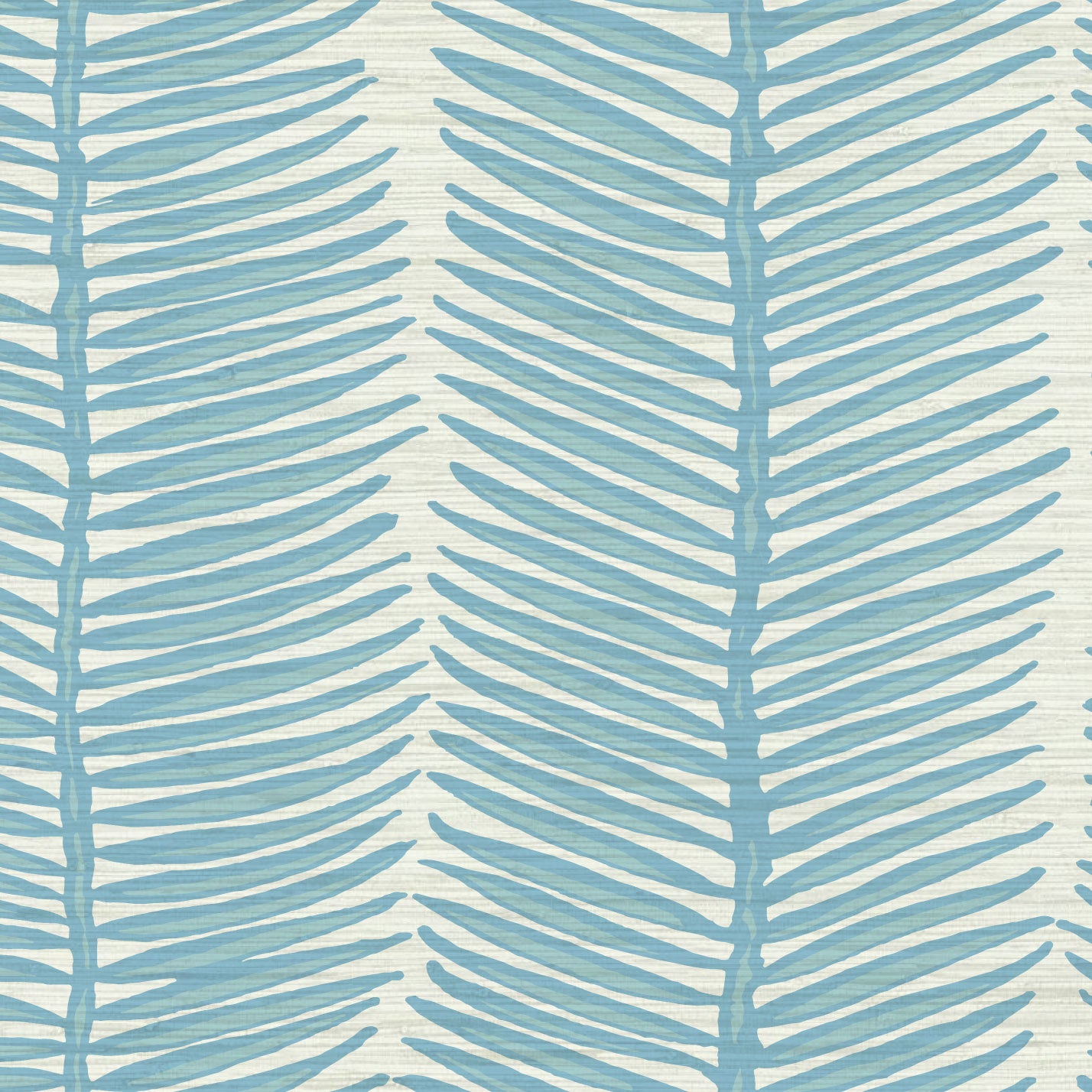 Grasscloth wallpaper Natural Textured Eco-Friendly Non-toxic High-quality  Sustainable Interior Design Bold Custom Tailor-made Retro chic Tropical Jungle Coastal Garden Seaside Seashore Waterfront Vacation home styling Retreat Relaxed beach vibes Beach cottage Shoreline Oceanfront Nautical Cabana preppy palm fern leaf vertical stripe blue teal ocean sky