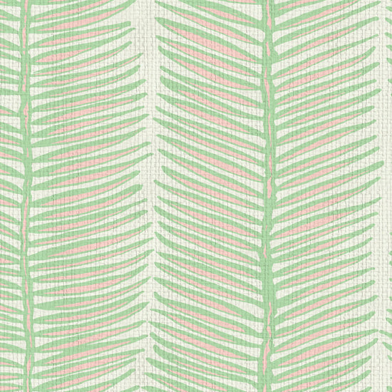 paper weave wallpaper Natural Textured Eco-Friendly Non-toxic High-quality Sustainable Interior Design Bold Custom Tailor-made Retro chic Tropical Jungle Coastal Garden Seaside Seashore Waterfront Vacation home styling Retreat Relaxed beach vibes Beach cottage Shoreline Oceanfront Nautical Cabana preppy palm fern leaf vertical stripe pastel pink light pale mint green