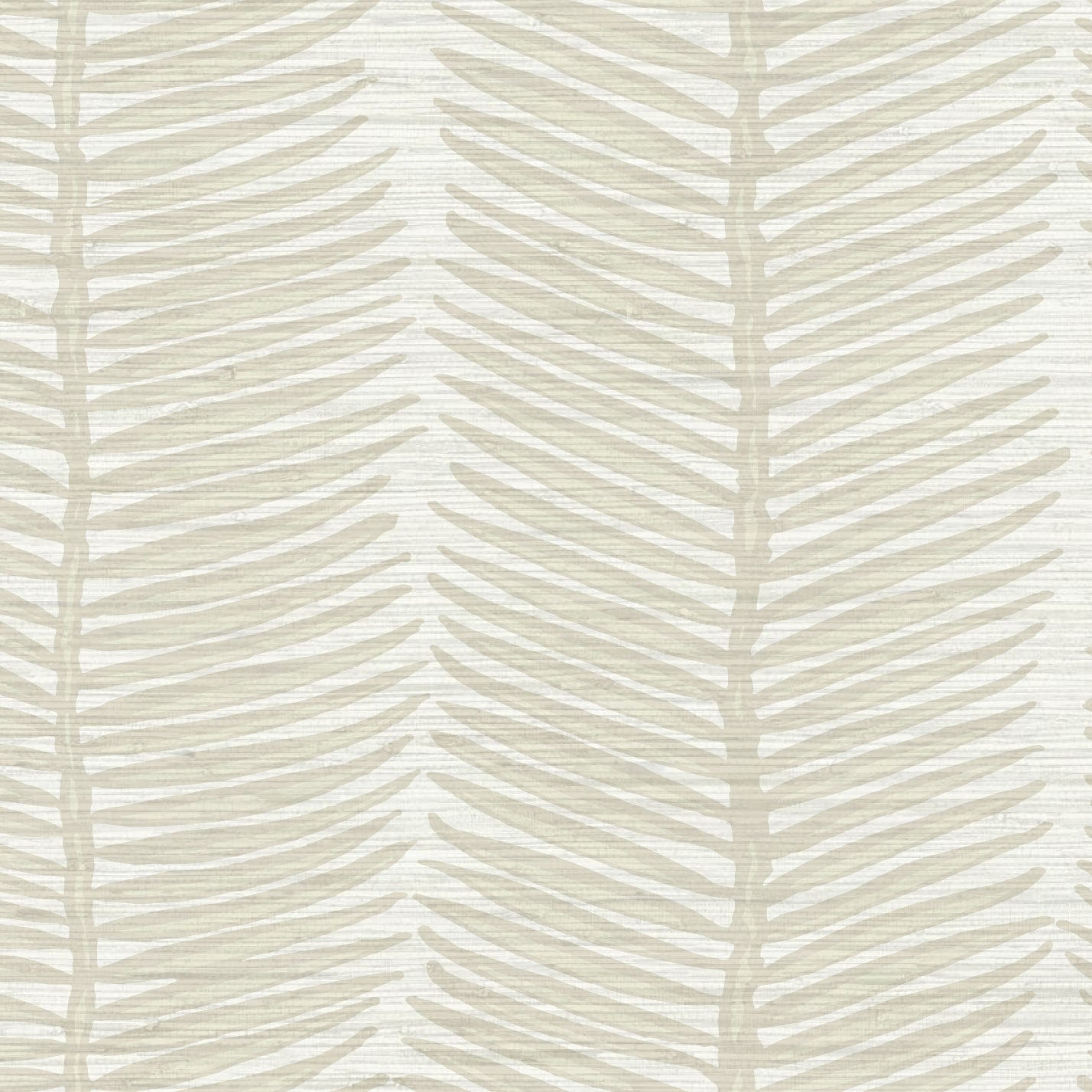 Grasscloth wallpaper Natural Textured Eco-Friendly Non-toxic High-quality Sustainable Interior Design Bold Custom Tailor-made Retro chic Tropical Jungle Coastal Garden Seaside Seashore Waterfront Vacation home styling Retreat Relaxed beach vibes Beach cottage Shoreline Oceanfront Nautical Cabana preppy palm fern leaf vertical stripe neutral tonal tan sand beige off-white white taupe