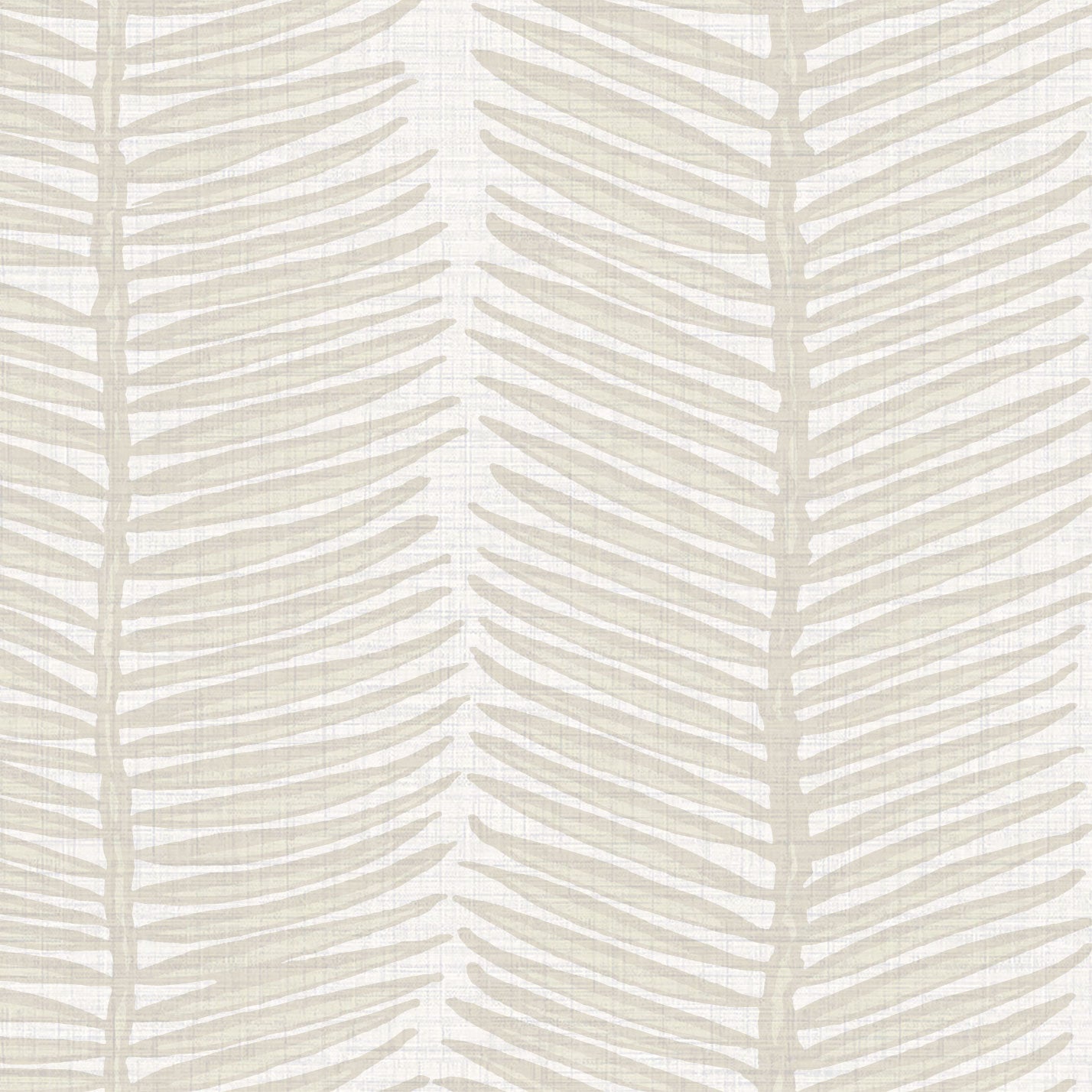 Tickets to Paradise Palm Leaf Stripe Textured Performance Vinyl Wallpaper in Sand Castle Beige & White