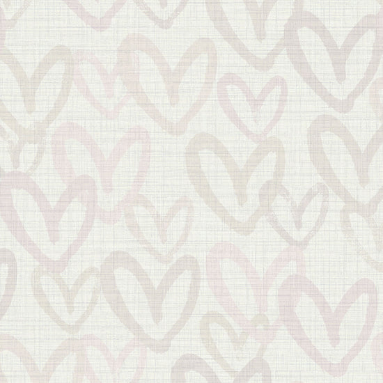 House of Shan Total Eclipse Hearts Textured Performance Vinyl Wallpaper in Tyler Taupe