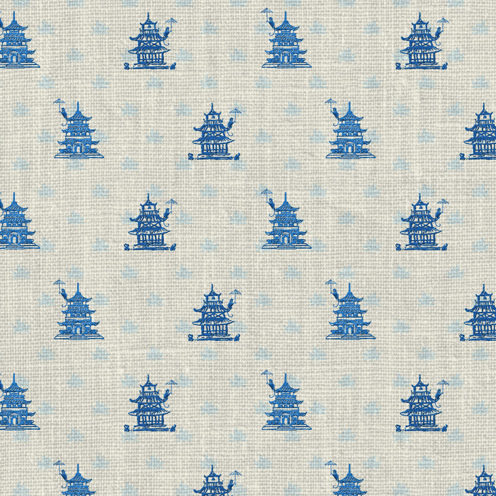 wallpaper Natural Textured Eco-Friendly Non-toxic High-quality Sustainable Interior Design Bold Custom Tailor-made Retro chic Grandmillennial Maximalism Traditional Dopamine decor french blue cream royal off-white chintz chinoiserie asian inspired pagoda chinese stripe geo geometric linen